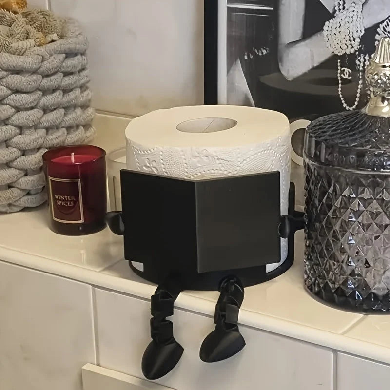 Toilet Paper Holder Adjustable Resin Arm & Universal Fit
