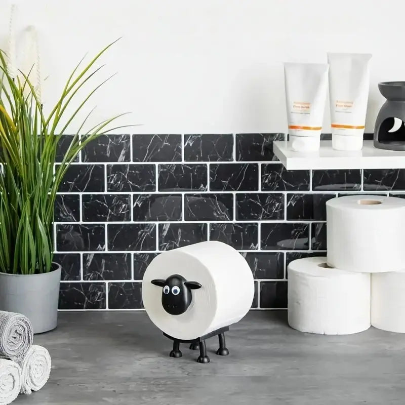 Toilet Paper Holder Freestanding Sheep-Shaped Set of 2