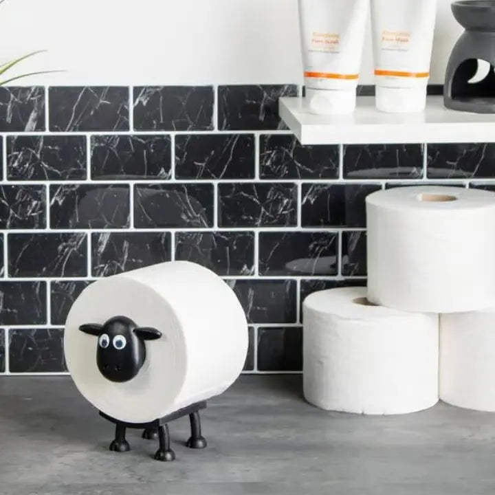 Toilet Paper Holder Sheep Design Tool-Free Installation Eco-Friendly PLA
