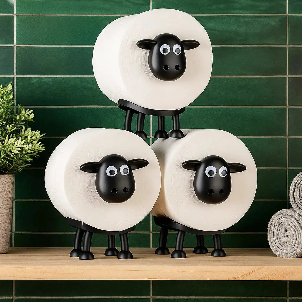 Toilet Paper Holder Sheep-Shaped Freestanding 3D-Printed