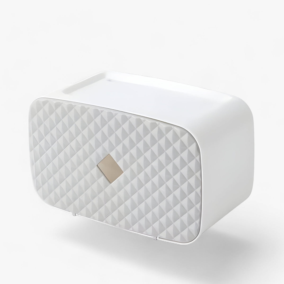 Toilet Paper Holder Wall-Mounted Waterproof Cover & Top Shelf
