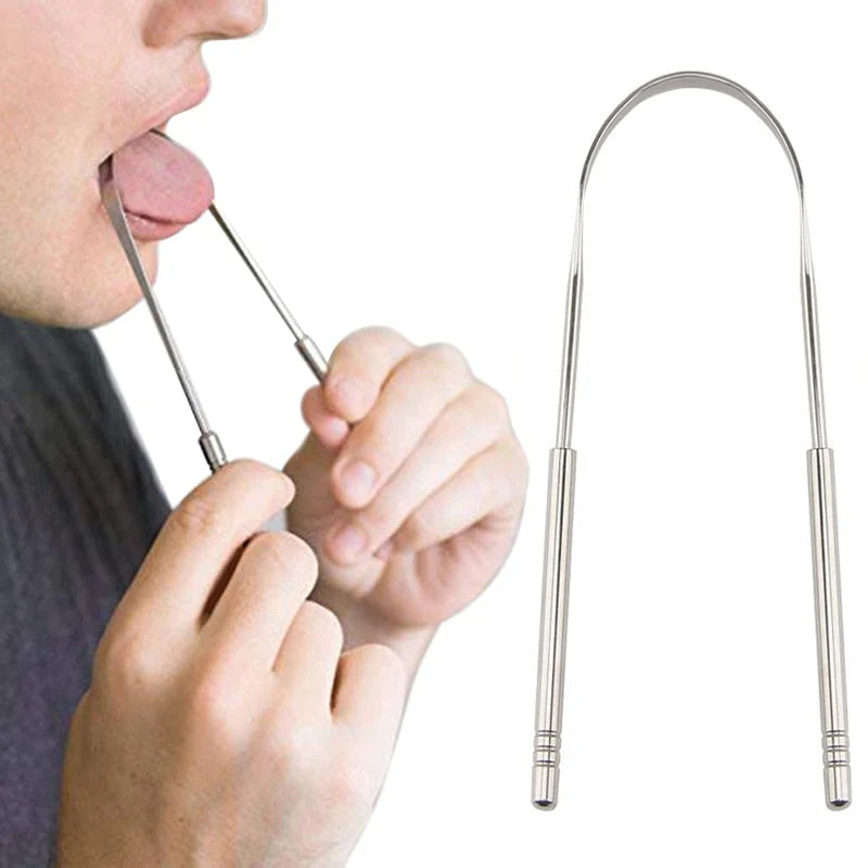 Tongue Scraper Stainless Steel Curved Blade