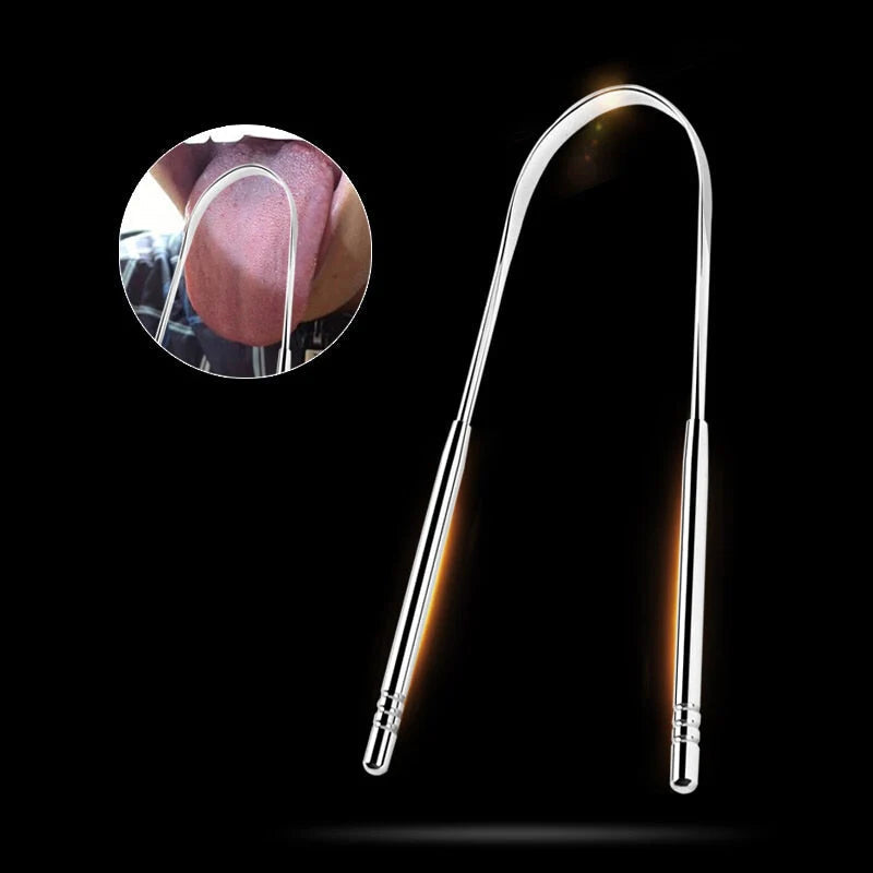 Tongue Scraper Stainless Steel Curved Blade