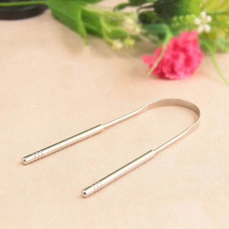 Tongue Scraper Stainless Steel Curved Blade Rust-Resistant
