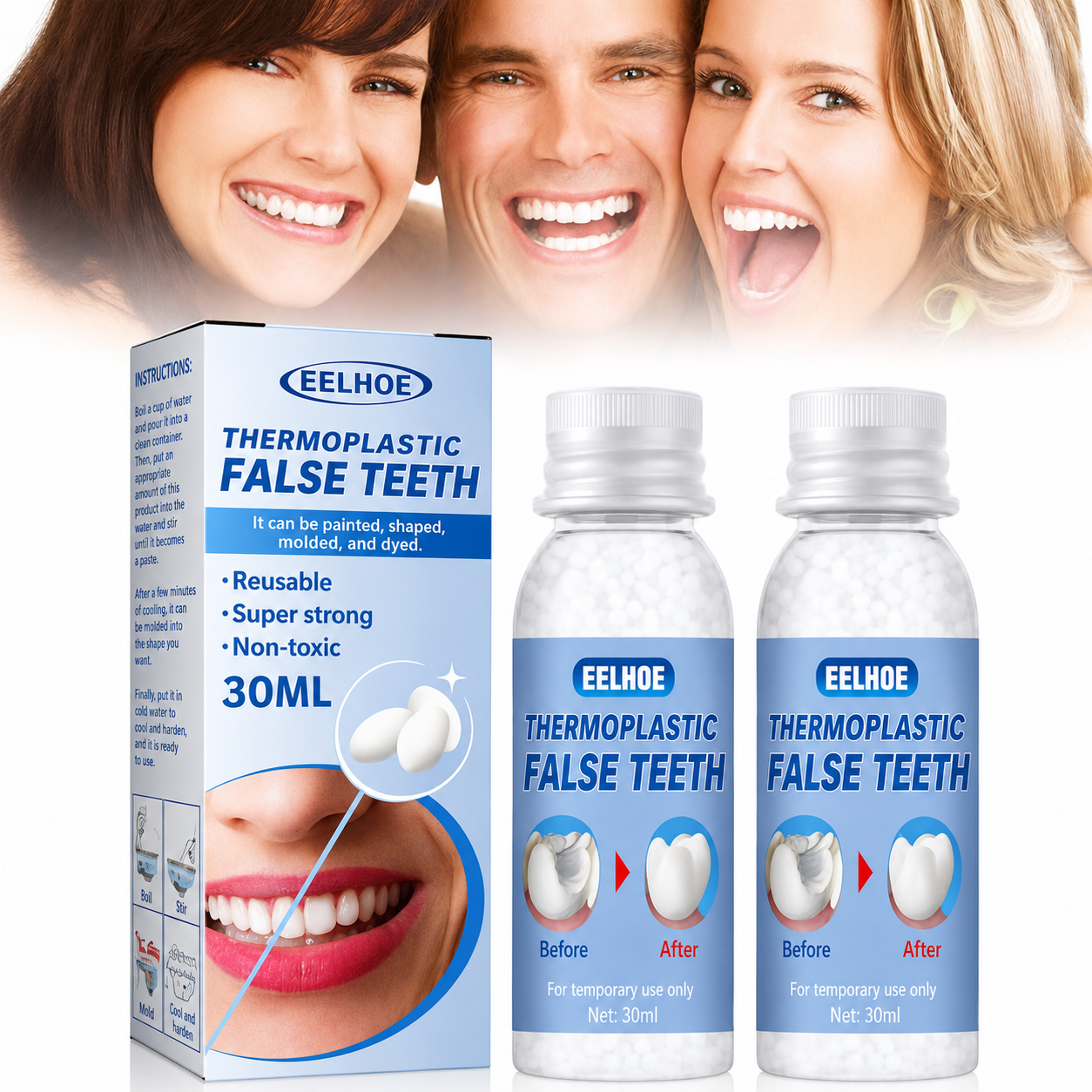 Tooth Repair Kit Natural Tooth Color Instant Fill