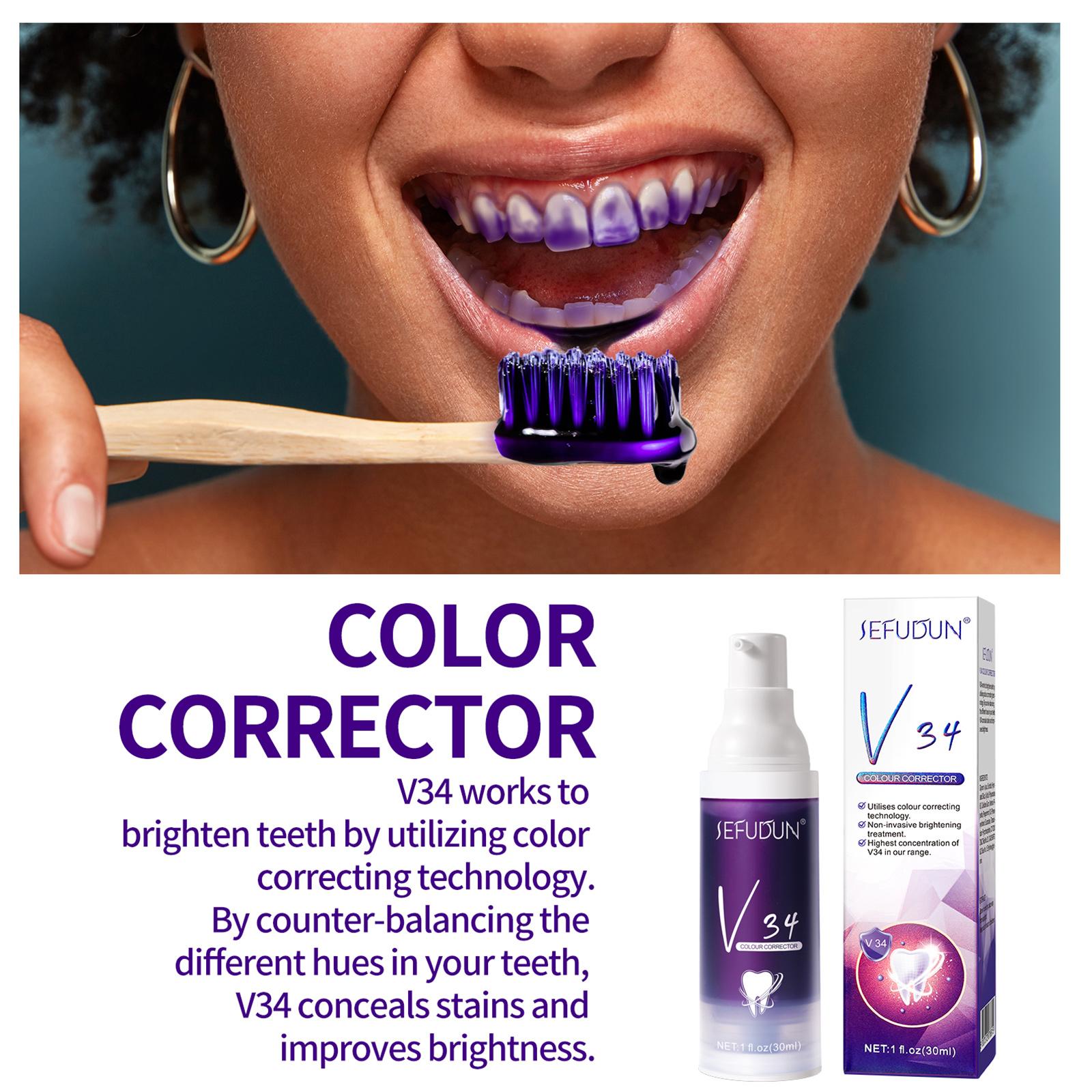Toothpaste Violet Tone Neutralizer Baking Soda & Plant Extracts