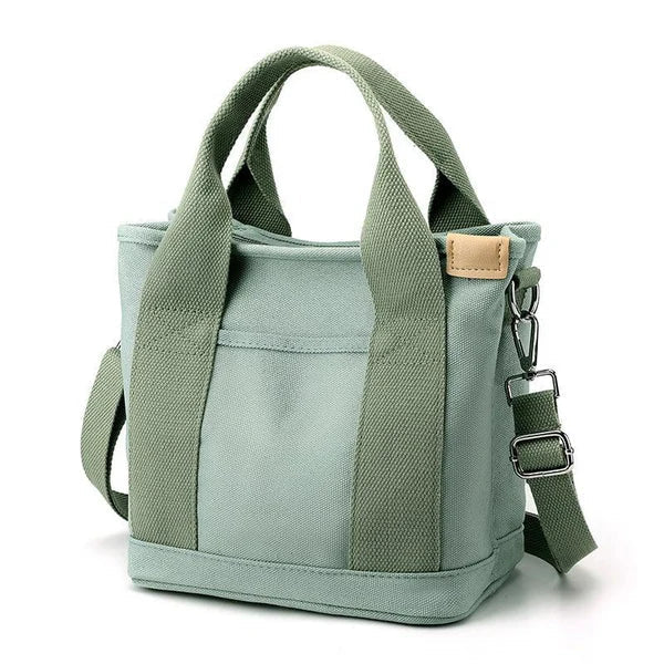 Tote Bag Canvas Interior Pockets & Metal Zipper