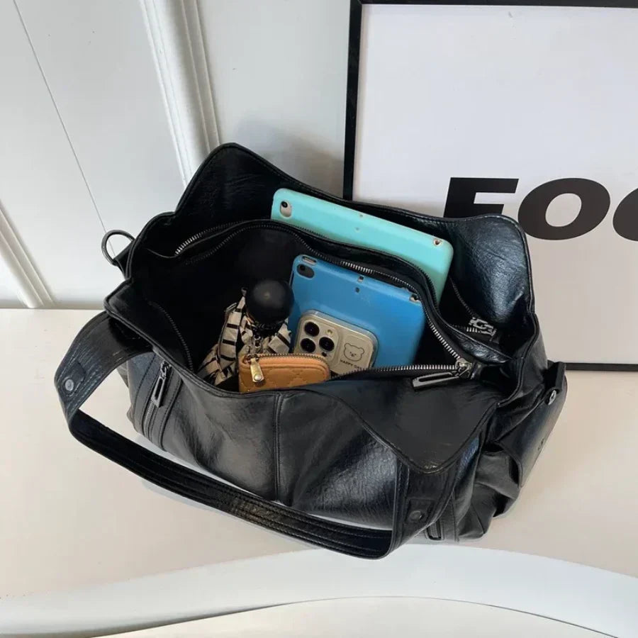 Tote Bag Genuine Leather Spacious Interior & Durable Handles