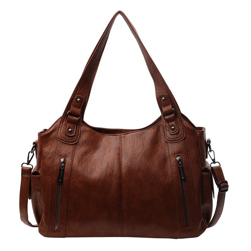 Tote Bag Genuine Leather Spacious Interior & Durable Handles