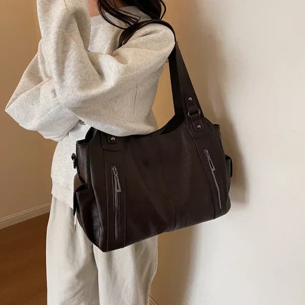 Tote Bag Genuine Leather Spacious Interior & Durable Handles