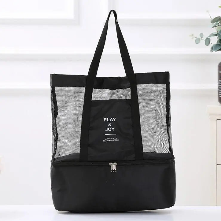 Tote Bag Insulated Cooler Mesh Top Internal Divider