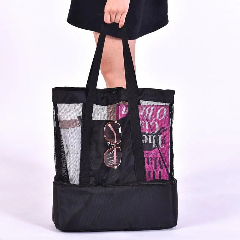 Tote Bag Insulated Cooler Mesh Top Internal Divider