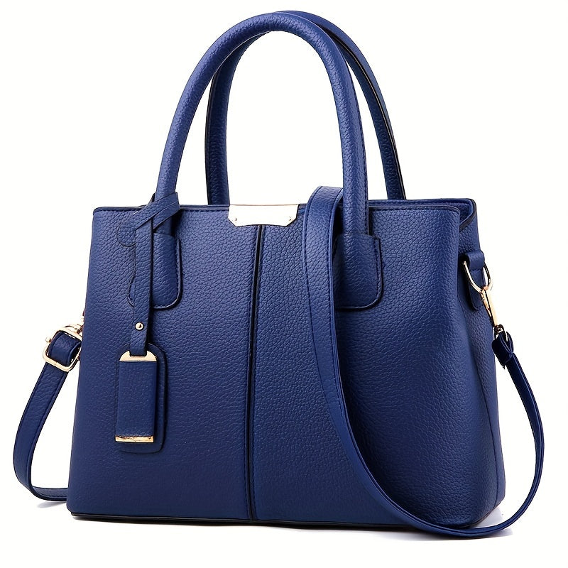 Tote Structured Water Repellent PU Leather Multiple Pockets