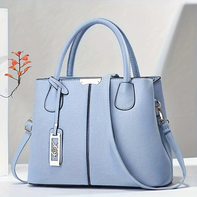 Tote Structured Water Repellent PU Leather Multiple Pockets