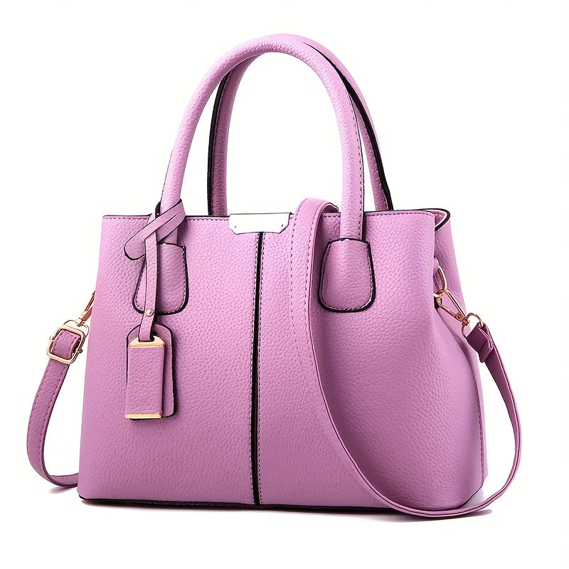 Tote Structured Water Repellent PU Leather Multiple Pockets