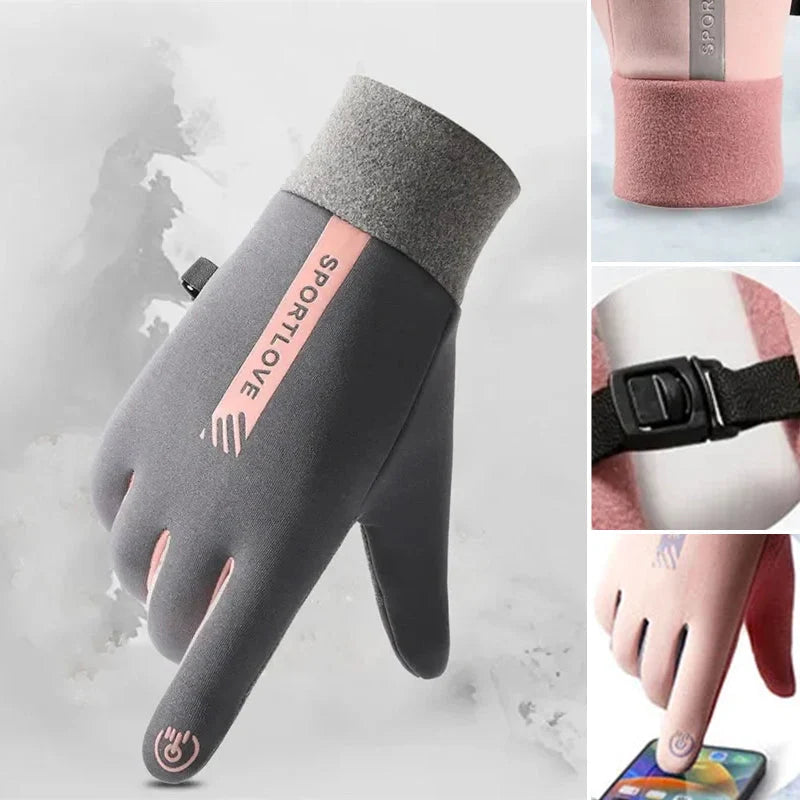 Touchscreen Gloves Waterproof Conductive Fingertips Non-Slip