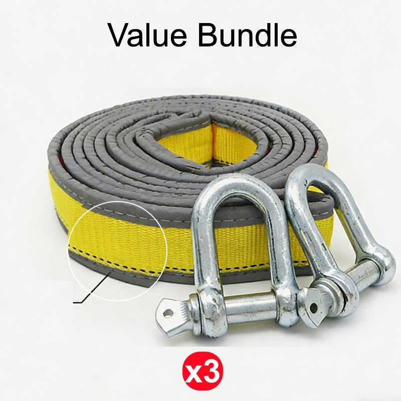 Tow Rope 8-Ton Forged U-Bolt Hooks Reflective Strips
