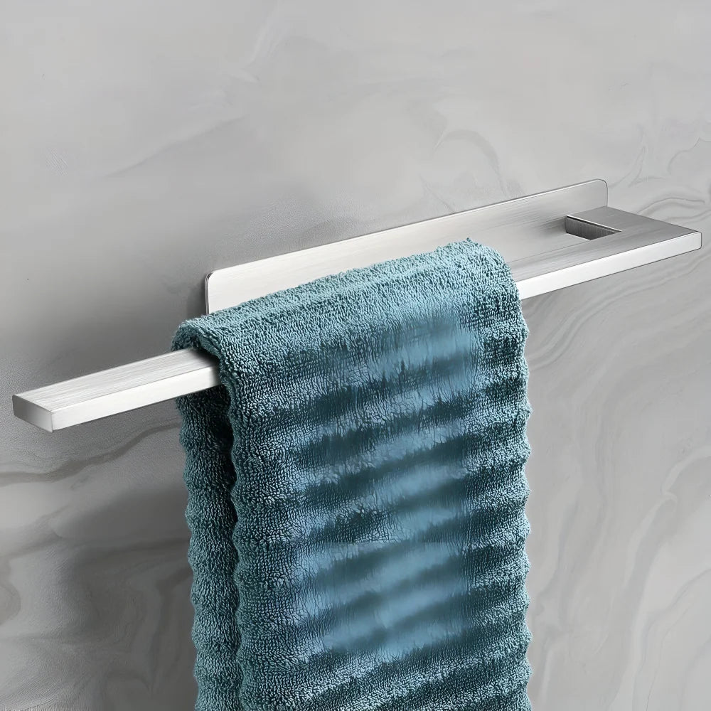 Towel Bar No-Drill Adhesive Brushed Stainless Steel