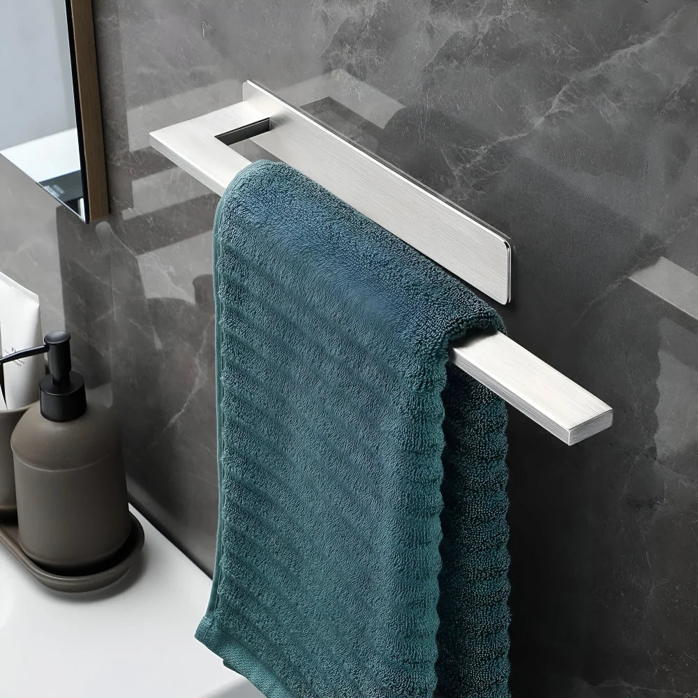 Towel Bar No-Drill Adhesive Brushed Stainless Steel