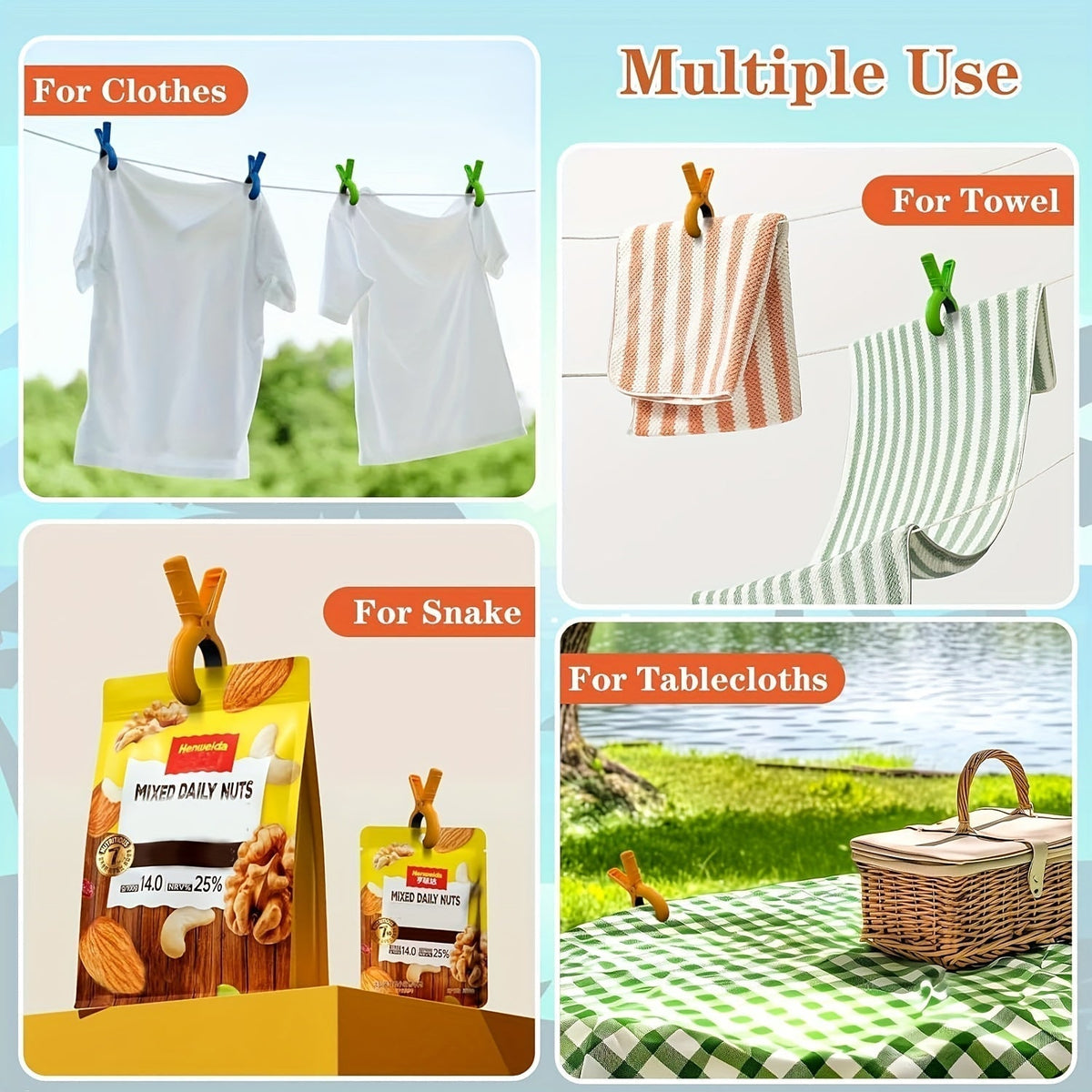 Towel Clips Windproof & Sand-Resistant Set of 4