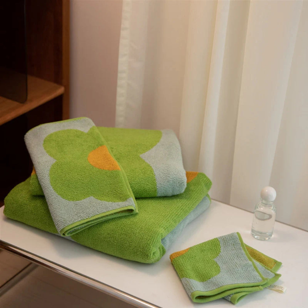 Towel Cotton Quick-Drying Floral Pattern