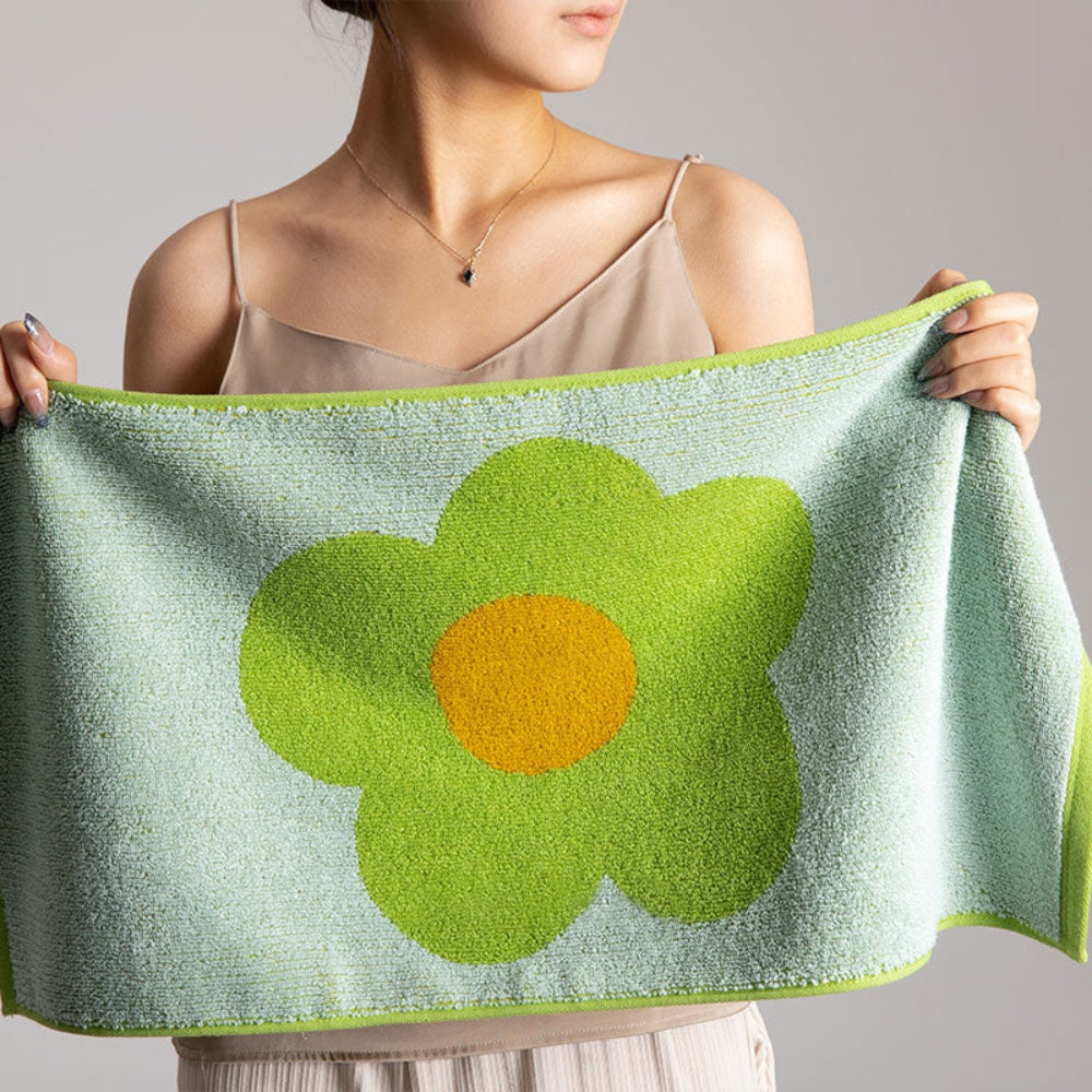 Towel Cotton Quick-Drying Floral Pattern