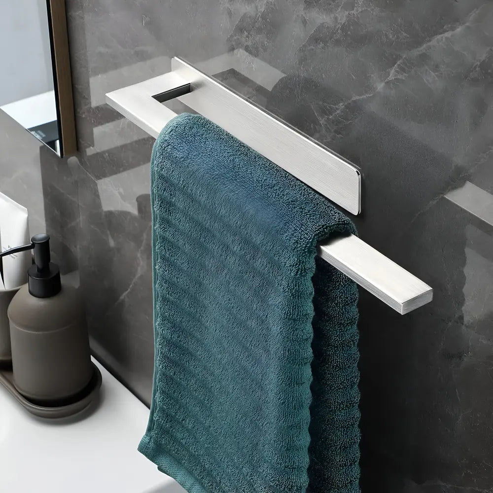Towel Holder No-Drill Adhesive Brushed Stainless Steel