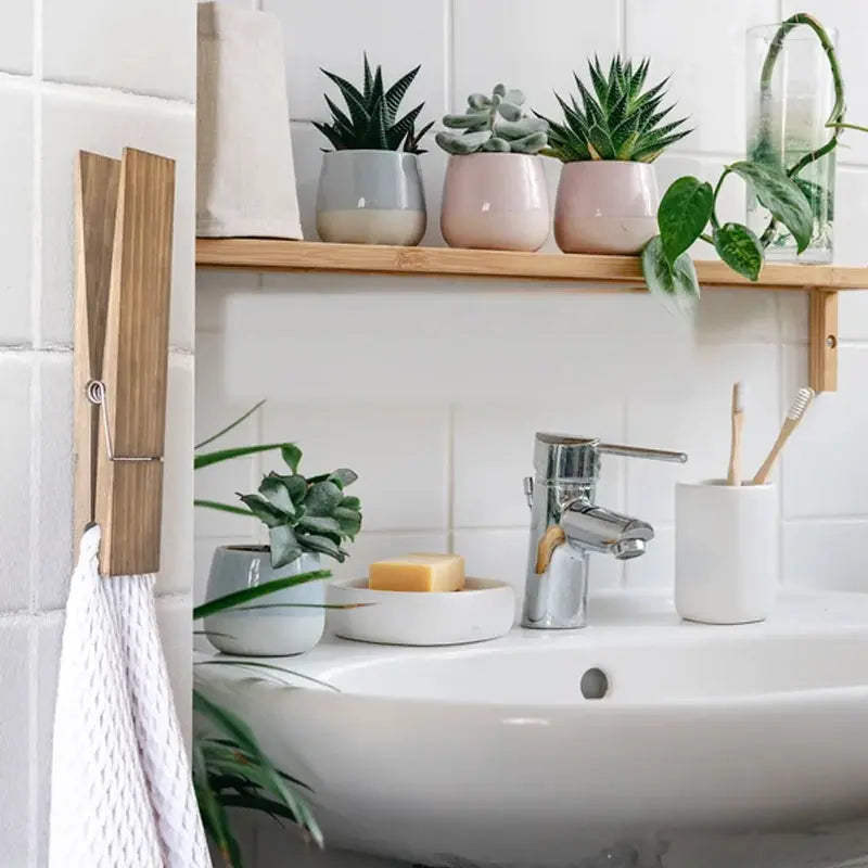 Towel Holder Self-Adhesive Clothespin Design