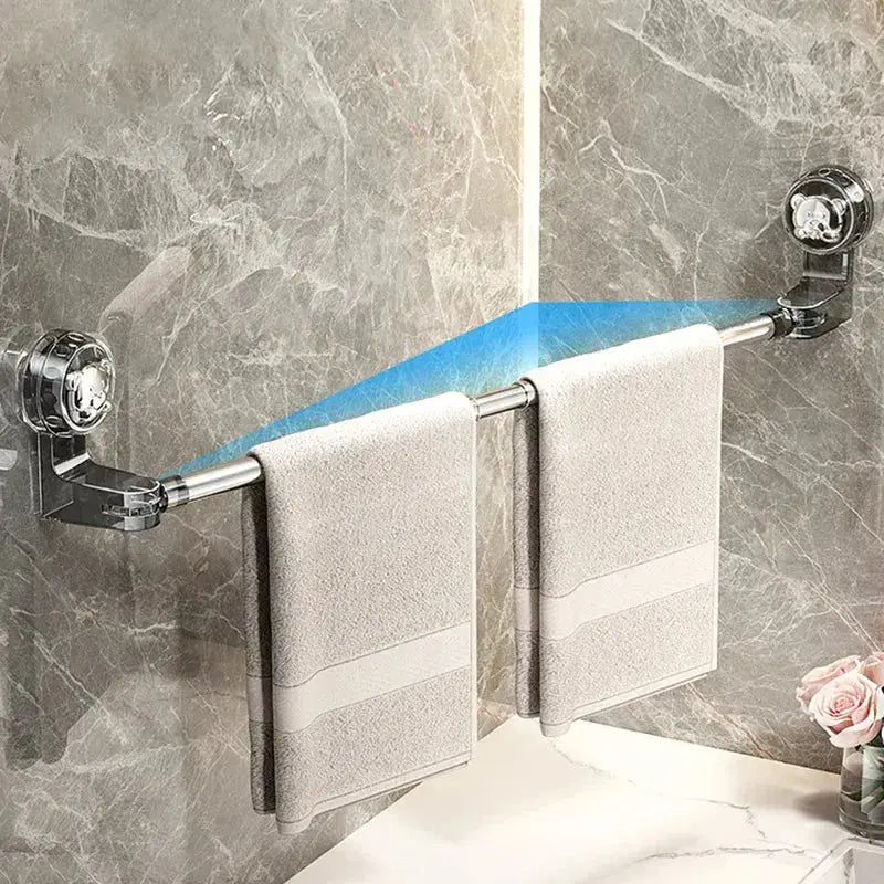 Towel Rack Extendable Suction Cups Vent Gap