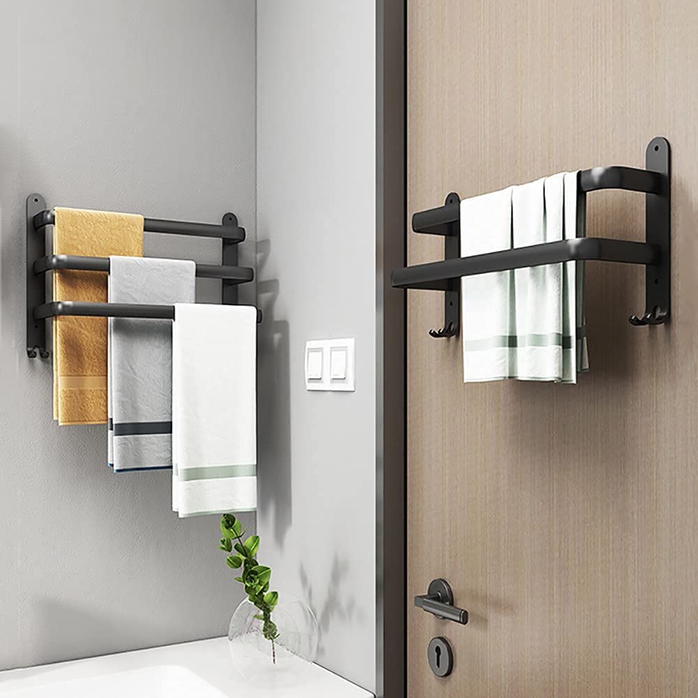 Towel Rack No-Drill Aluminum Hooks