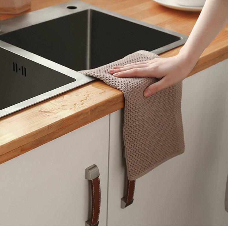 Towel Set Quick-Dry Waffle Texture Cotton Blend