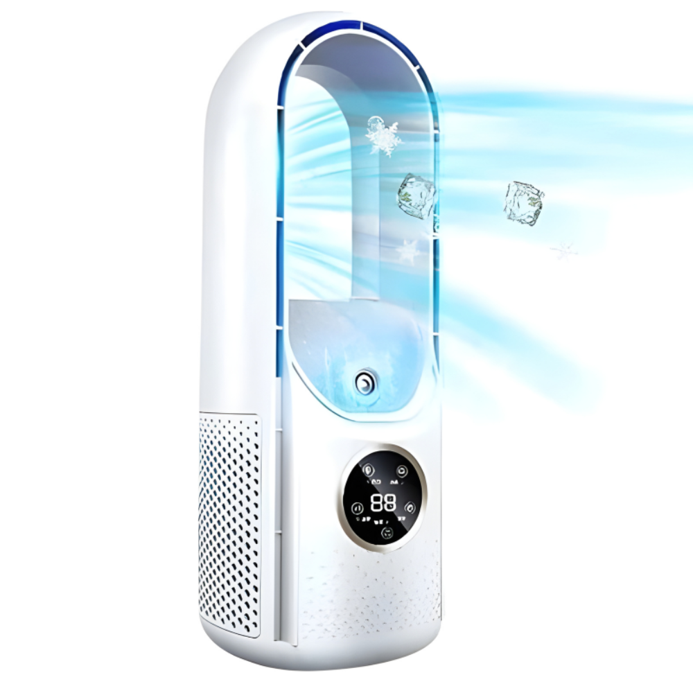 Tower Fan Bladeless Humidifying Quiet Touch Display & Timer
