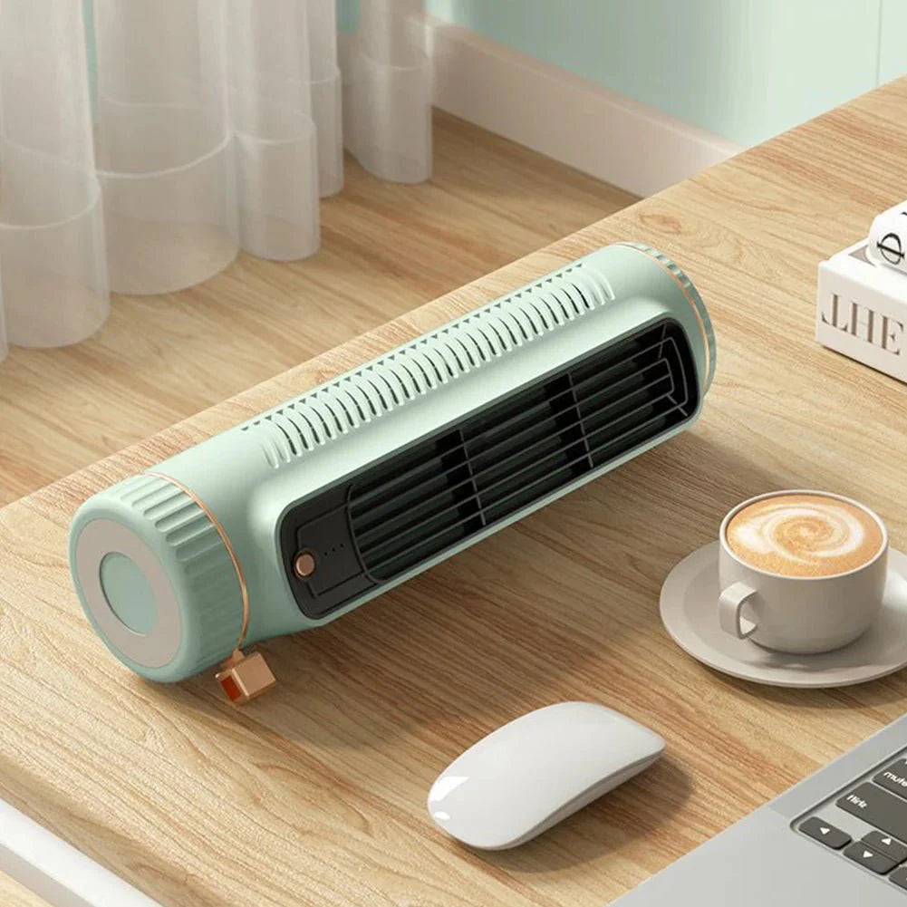 Tower Fan Cordless USB-C Rechargeable 360° Air Circulation