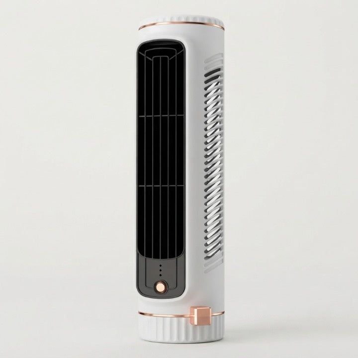 Tower Fan Cordless USB-C Rechargeable 360° Air Circulation