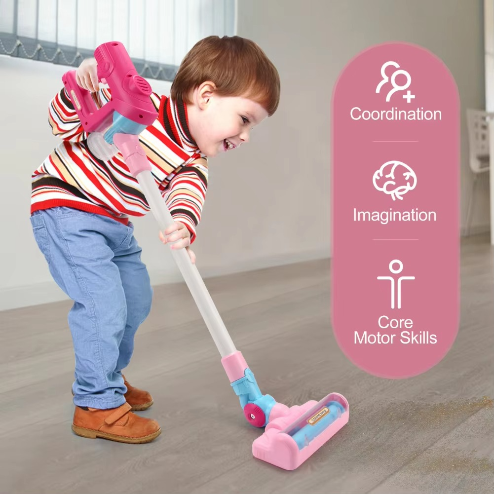 Toy Vacuum Interactive Music & Lights Battery-Powered