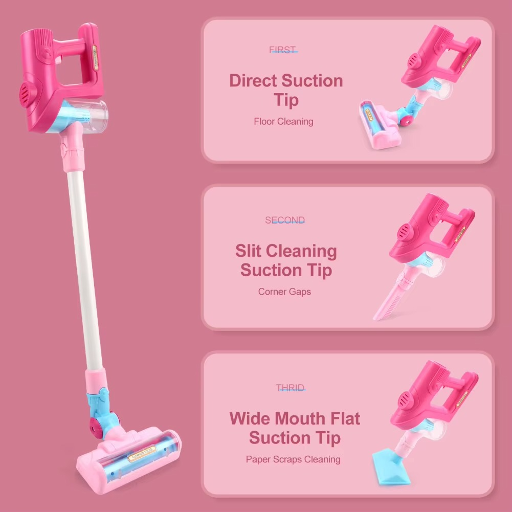 Toy Vacuum Interactive Music & Lights Battery-Powered