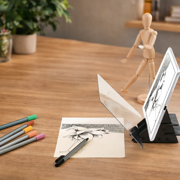 Tracing Board 45 Degree Acrylic Plate & Smartphone Holder