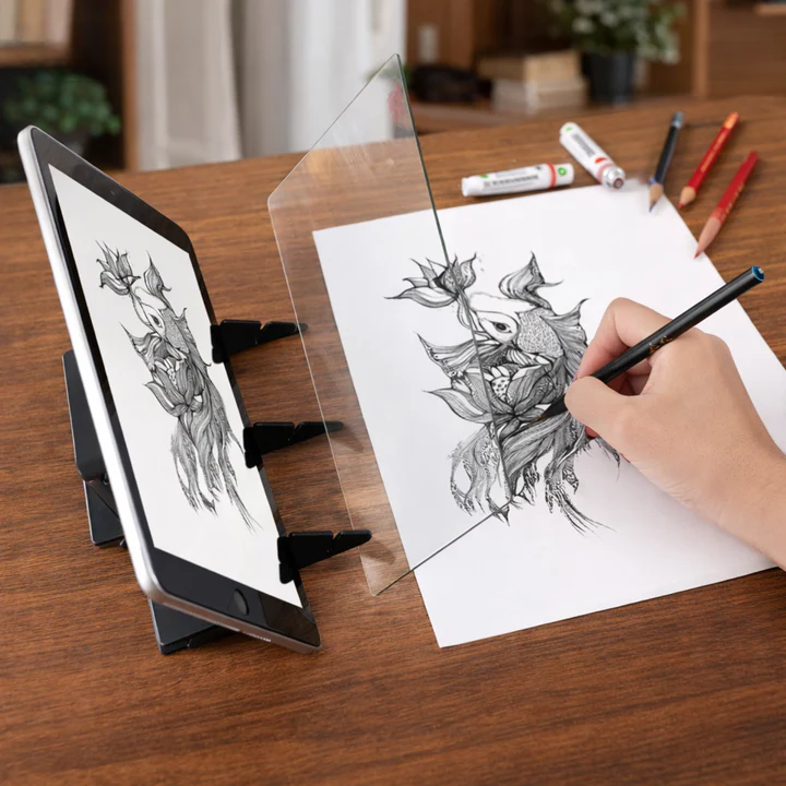 Tracing Board 45 Degree Acrylic Plate & Smartphone Holder