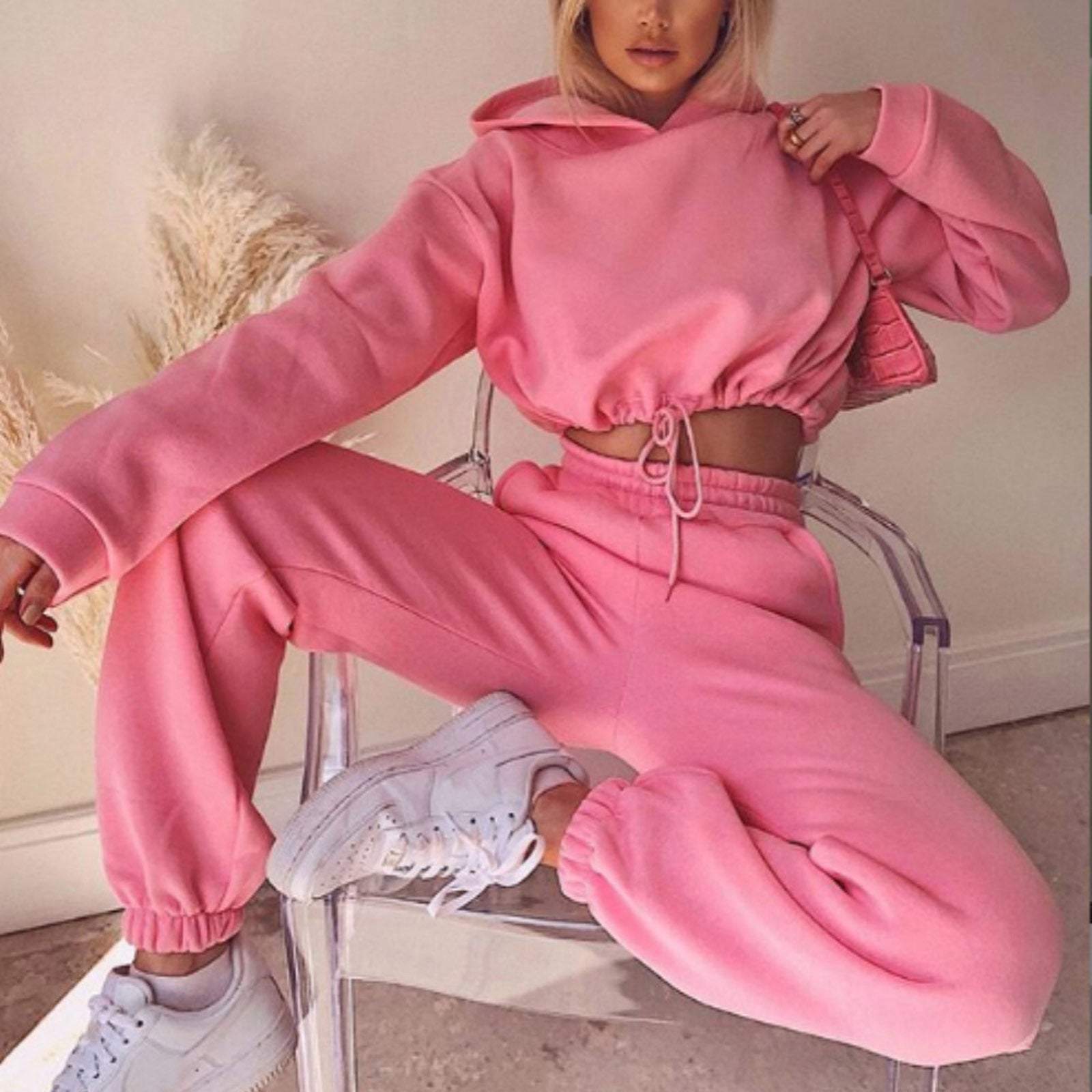 Tracksuit Set Zip-Up Top & Jogger Pants Comfortable Fit