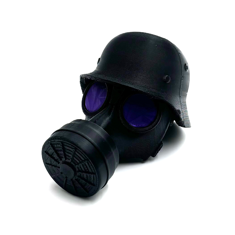 Trailer Hitch Cover Military Helmet & Gas Mask Weatherproof