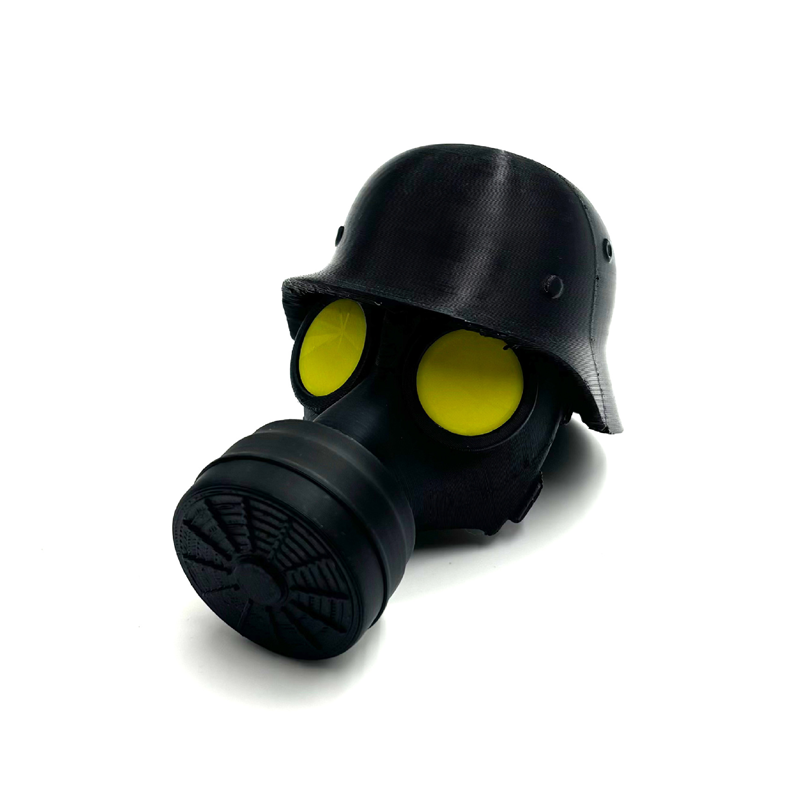 Trailer Hitch Cover Military Helmet & Gas Mask Weatherproof