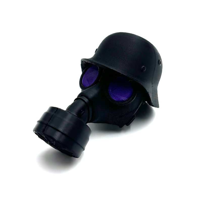 Trailer Hitch Cover Military Helmet & Gas Mask Weatherproof