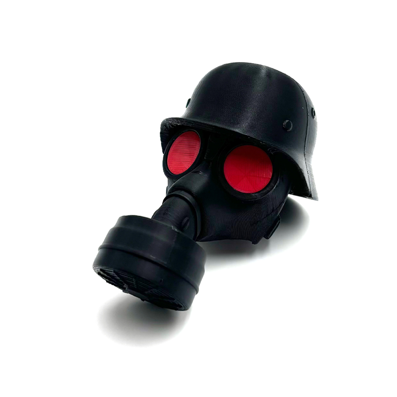 Trailer Hitch Cover Military Helmet & Gas Mask Weatherproof