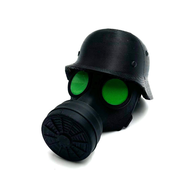 Trailer Hitch Cover Military Helmet & Gas Mask Weatherproof