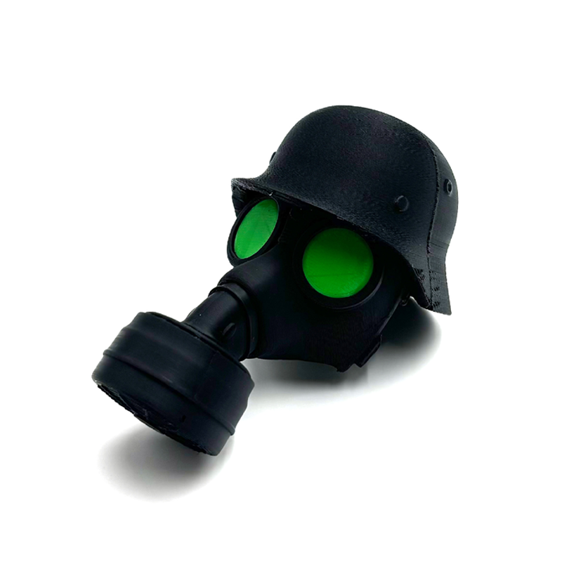 Trailer Hitch Cover Military Helmet & Gas Mask Weatherproof