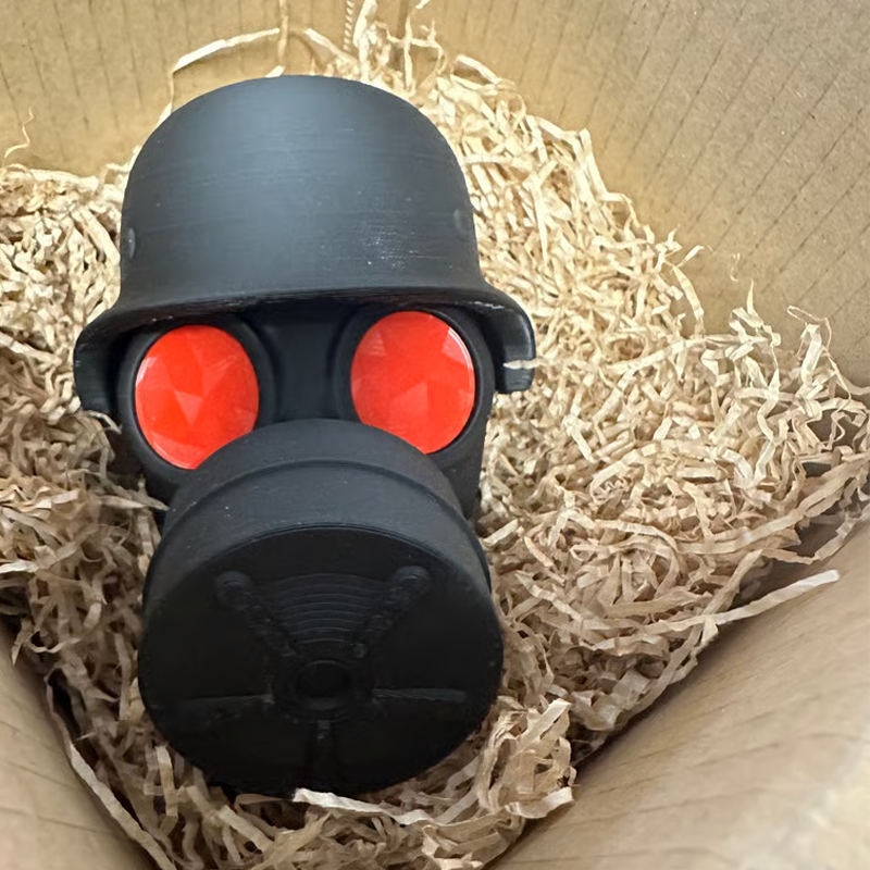 Trailer Hitch Cover Military Helmet & Gas Mask Weatherproof