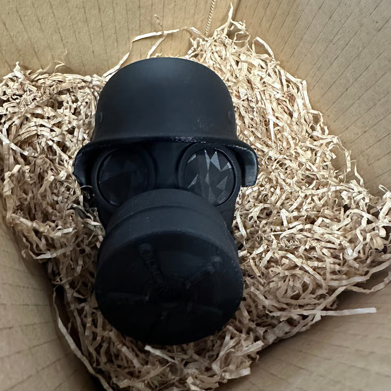 Trailer Hitch Cover Military Helmet & Gas Mask Weatherproof