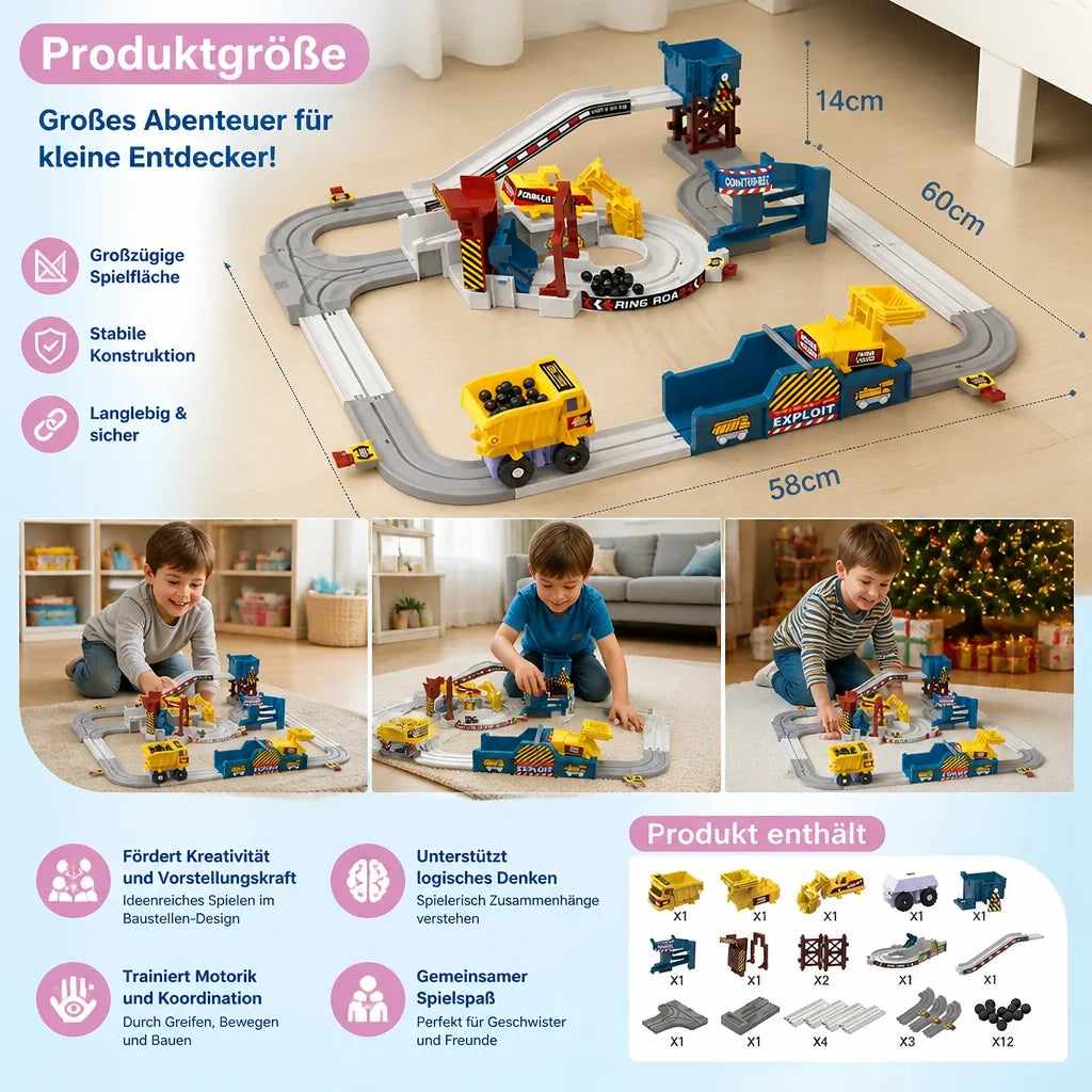 Train Set Electric Battery-Free Tracks & Vehicles
