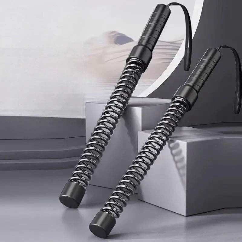 Training Ropes Weighted Steel Springs Leather Handles