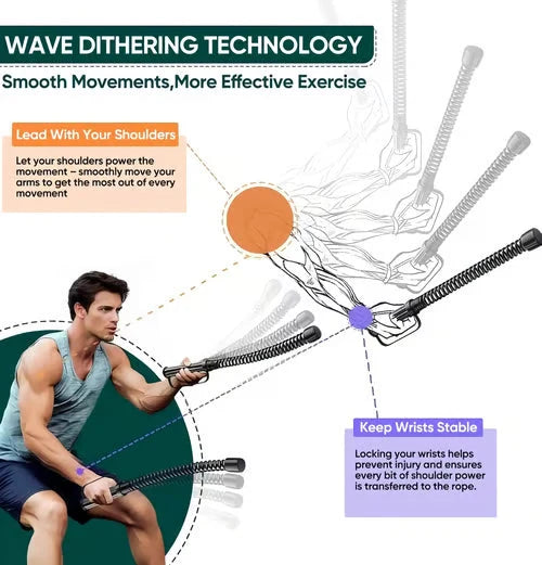 Training Ropes Weighted Steel Springs & Non-Slip Leather Handles